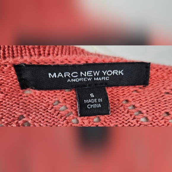 Marc New York Womens Knit Ruffle Sweater Faded Rose S Coquette Feminine‎ Boho - Picture 5 of 6